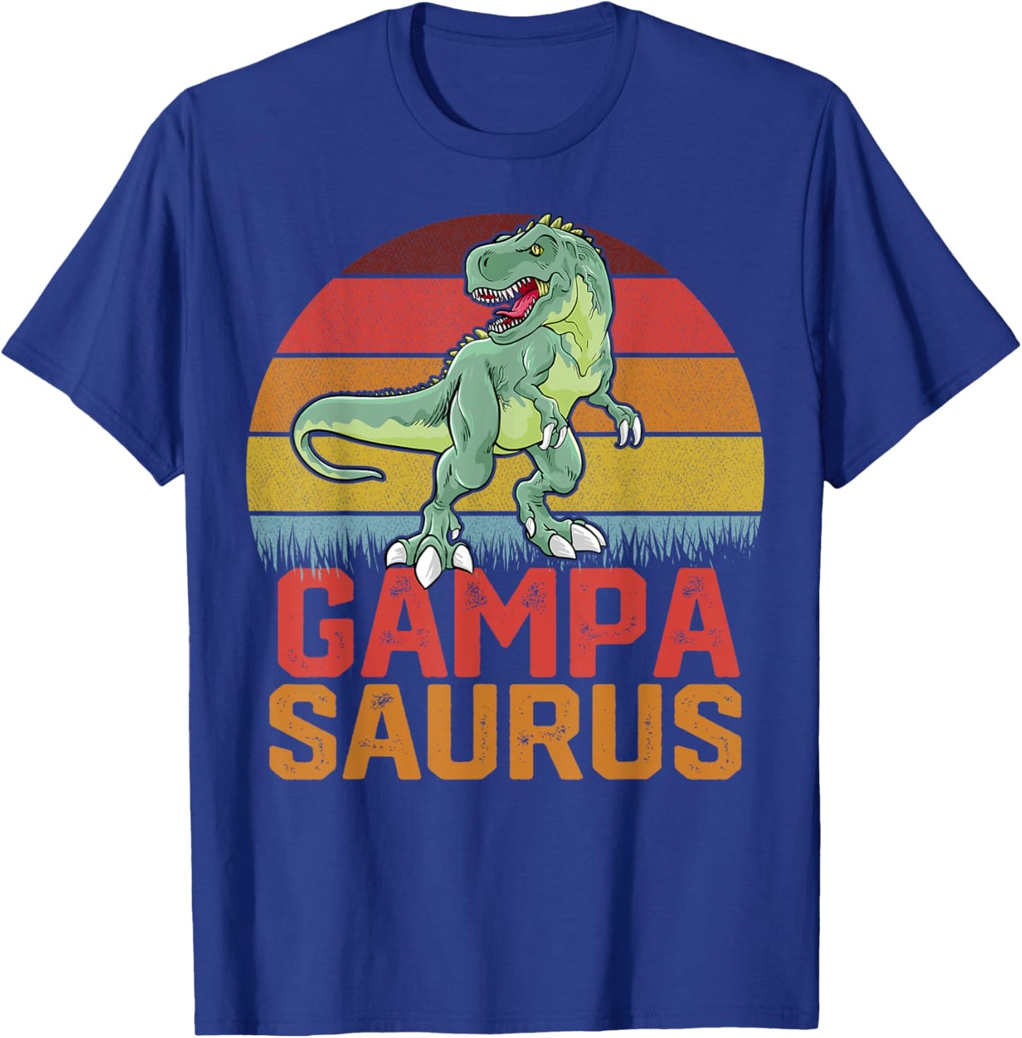 Gampa Saurus Grandpa Dinosaur Family Matching Father's Day T-Shirt - T-Shirt | Royal