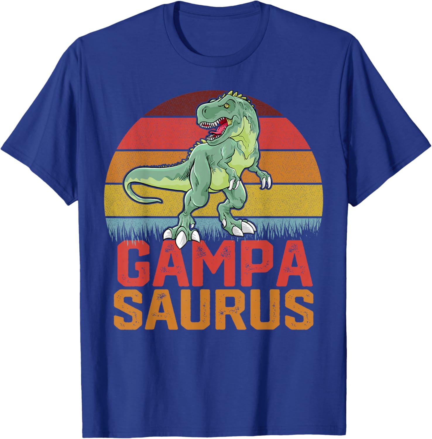 Gampa Saurus Grandpa Dinosaur Family Matching Father's Day T-Shirt - T-Shirt | Royal