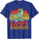 Gampa Saurus Grandpa Dinosaur Family Matching Father's Day T-Shirt - T-Shirt | Royal