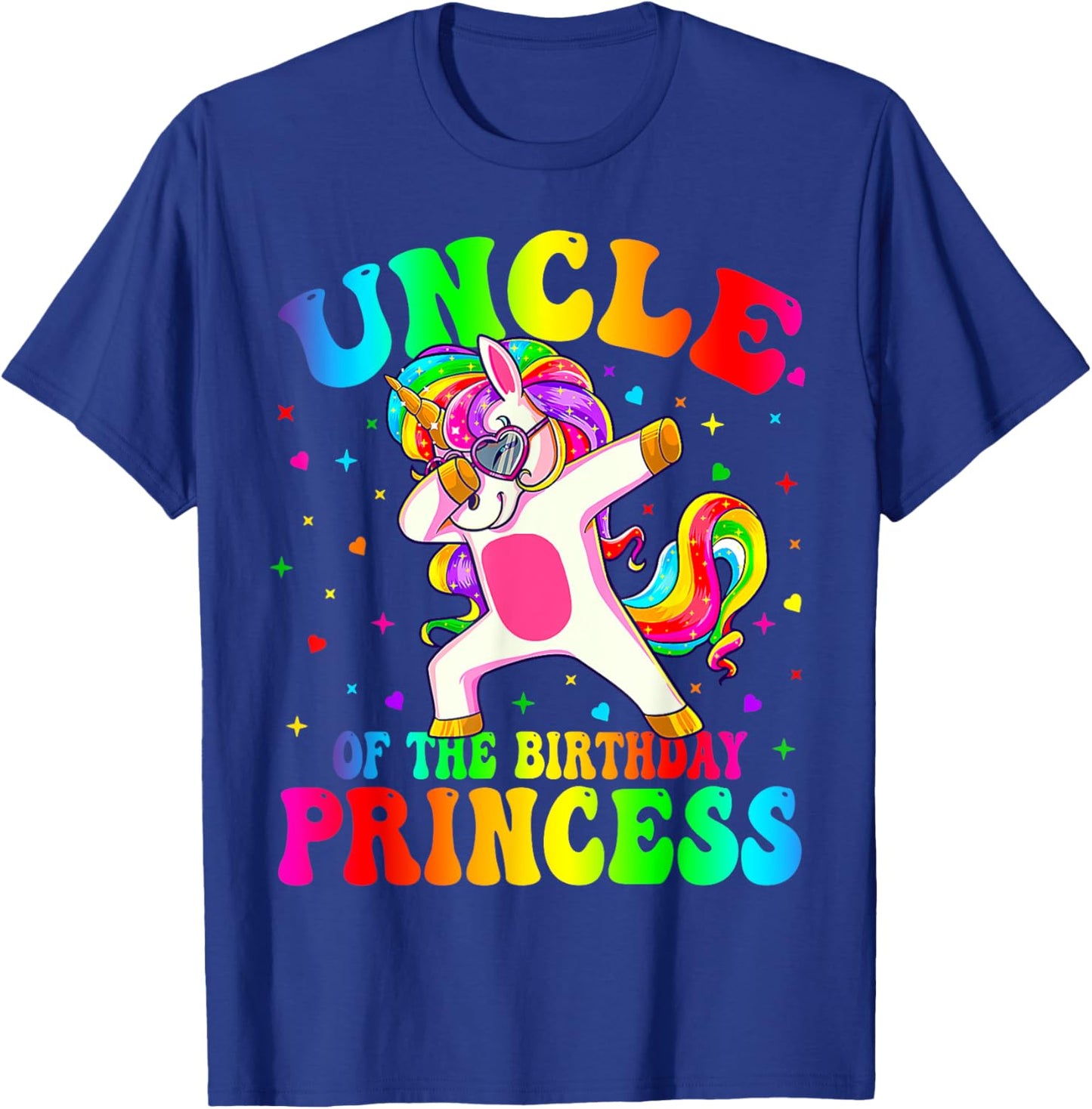 Uncle of the Birthday Princess Girl Dabbing Unicorn Mom T-Shirt - T-Shirt | Royal