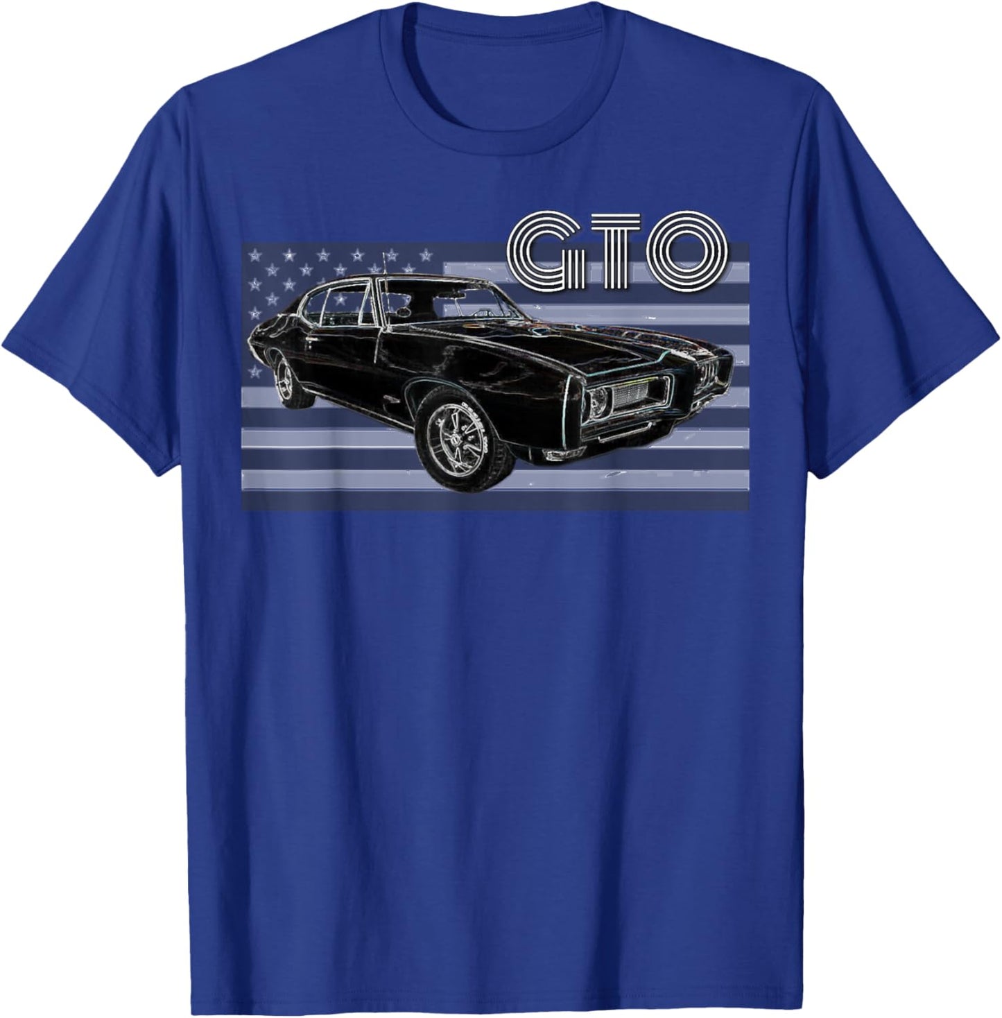 1968 1967 1965 GTO Classic Car Old School Muscle Car 64 70 T-Shirt - T-Shirt | Royal