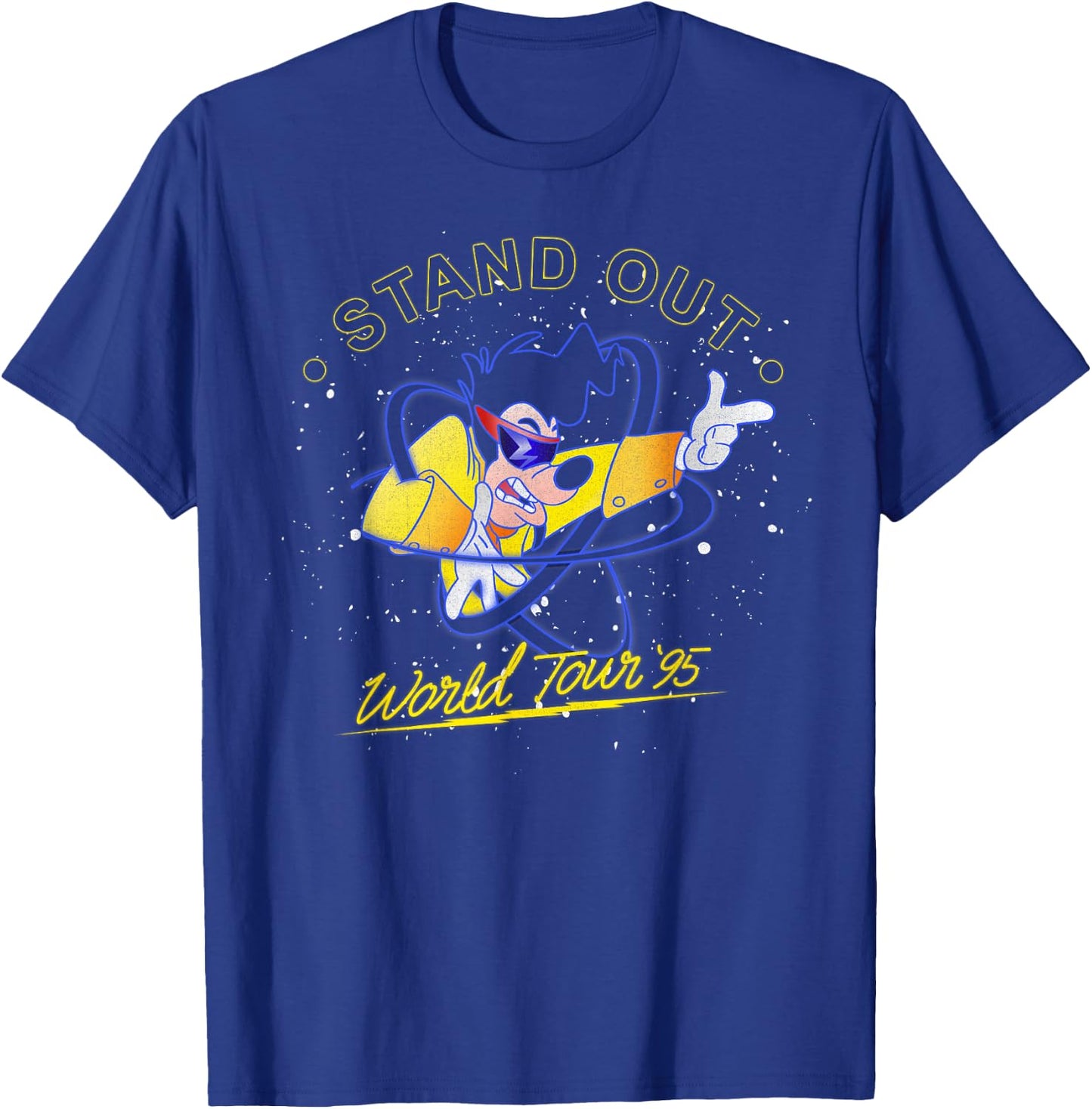 Disney A Goofy Movie Powerline Stand Out World Tour '95 T-Shirt - T-Shirt | Royal