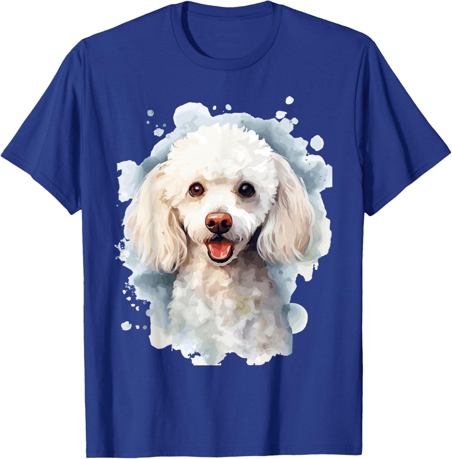 White Poodle Lovers Design Pop Art White Poodle T-Shirt - T-Shirt | Royal