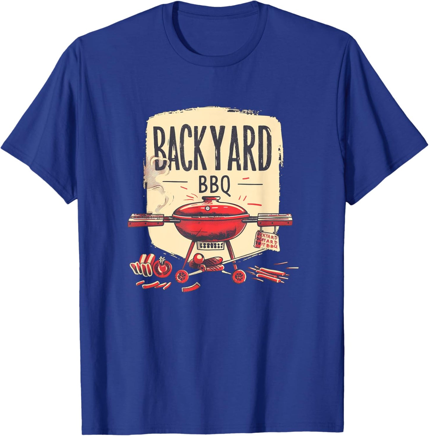 Backyard BBQ in Season with Friends and Family T-Shirt - T-Shirt | Royal