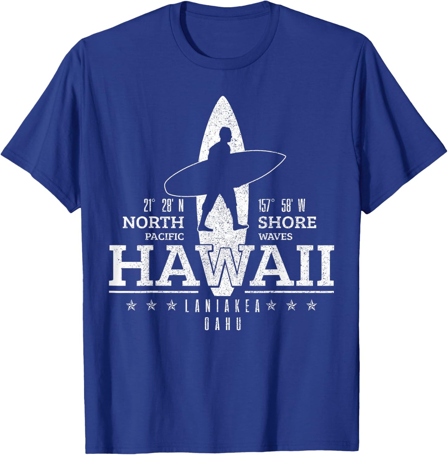 Hawaii Surfing Uaho Beach North Shore Surf Surfer Gift T-Shirt - T-Shirt | Royal