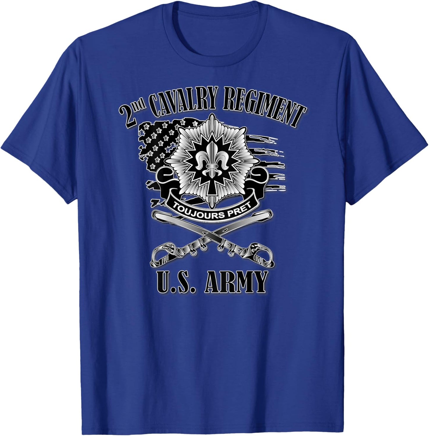 2nd Cavalry Regiment (Back Design) T-Shirt - T-Shirt | Royal