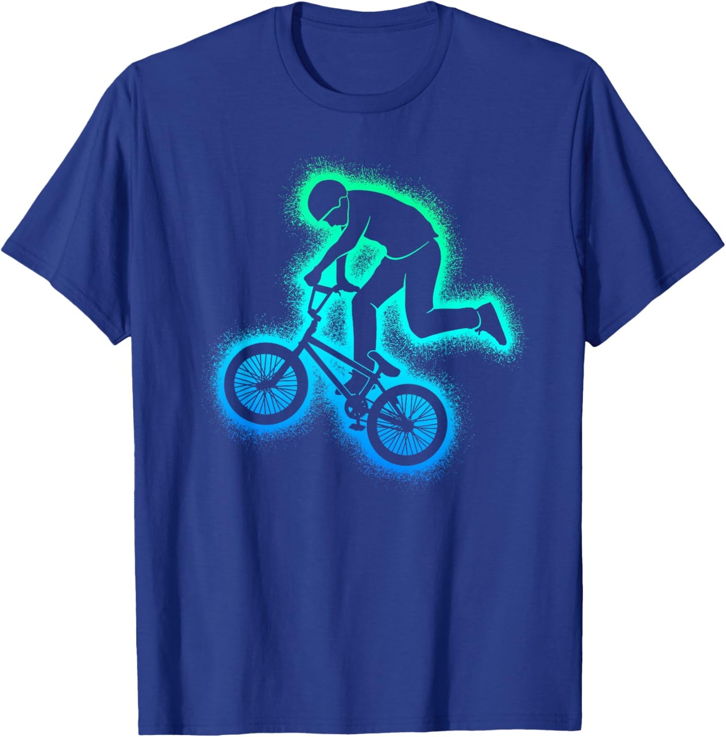 BMX Bicycle Tricks Men Boys BMX Bike T-Shirt - T-Shirt | Royal