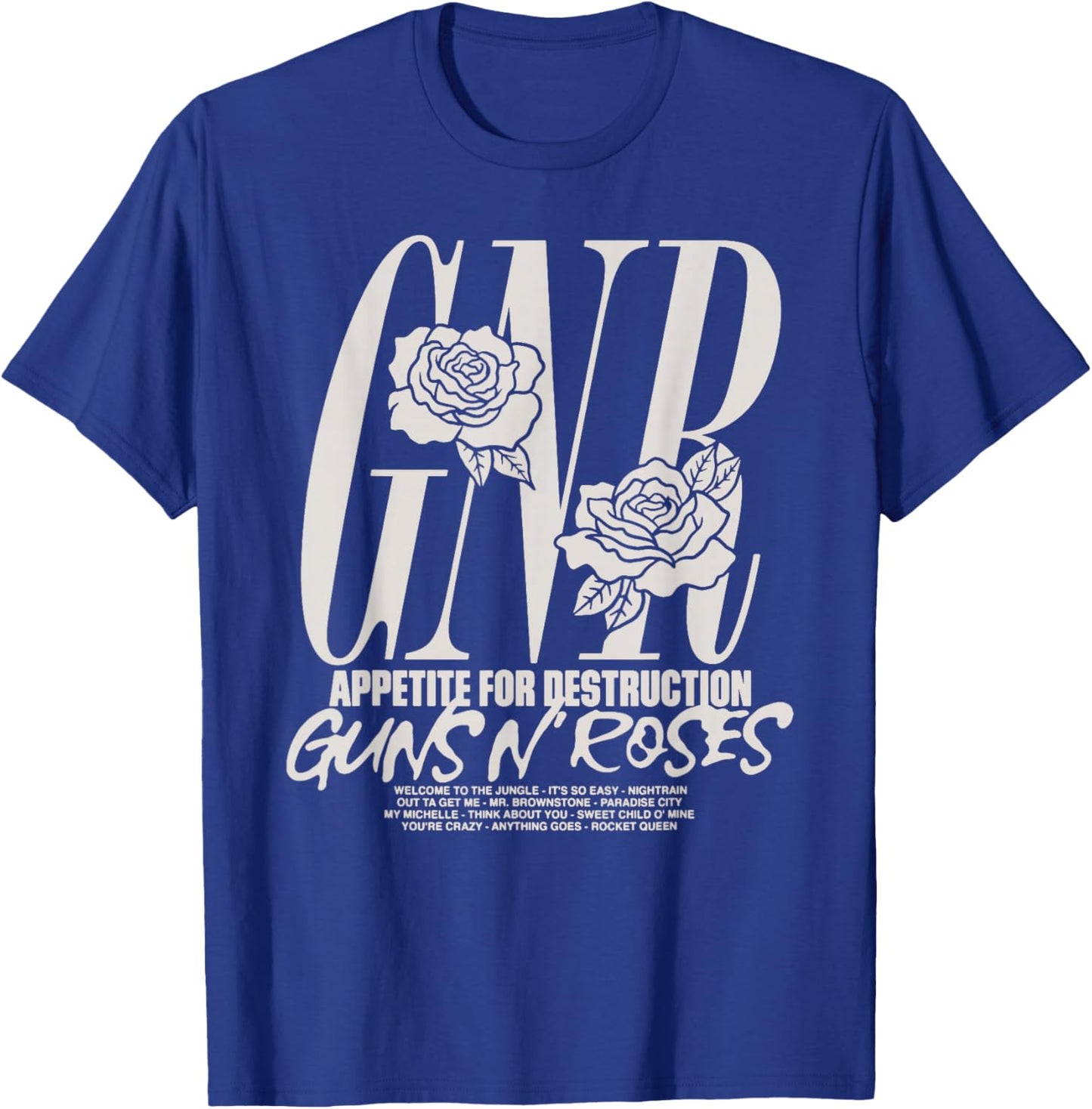 Official Guns N' Roses Appetite Tracks T-Shirt - T-Shirt | Royal