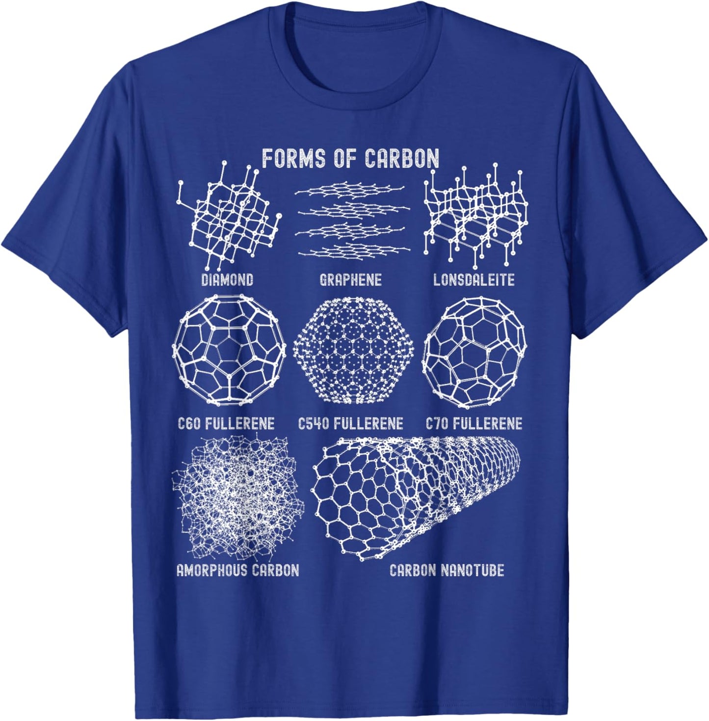 Sheldon Nerdy Forms Carbon Nanotubes Chemistry Teacher Geek T-Shirt - T-Shirt | Royal