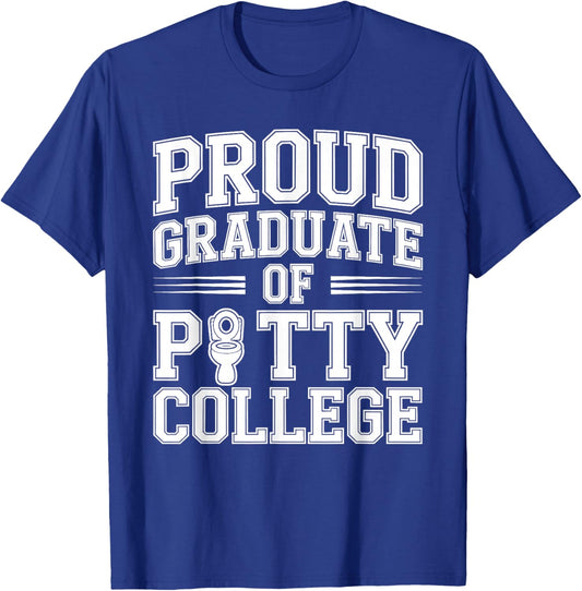 Funny Potty Training Graduate Baby School Graduation Kids T-Shirt - T-Shirt | Royal