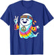 Hippie Ghost Tie Dye Flowers Halloween Men Women Kids T-Shirt - T-Shirt | Royal