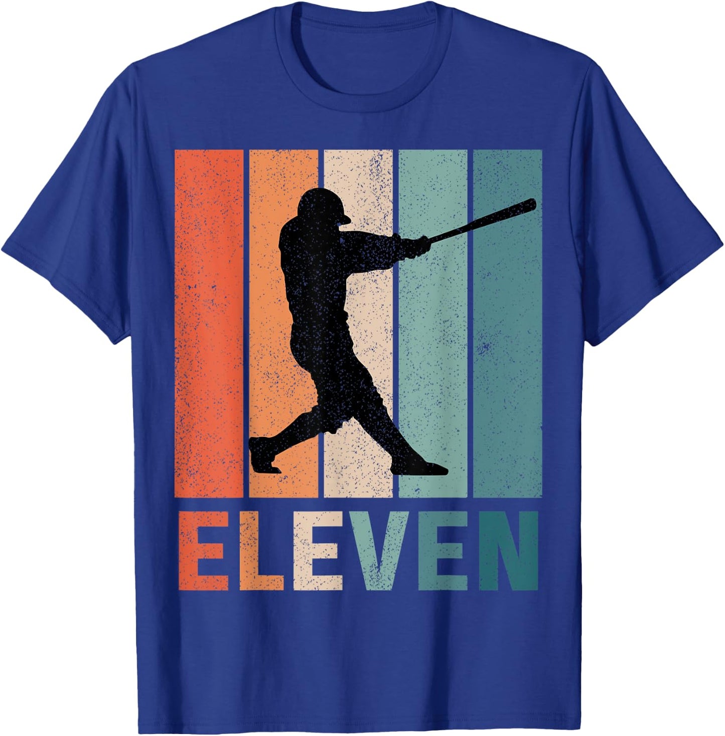 11th Birthday Retro Baseball Player Boys Kids 11 Years Old T-Shirt - T-Shirt | Royal