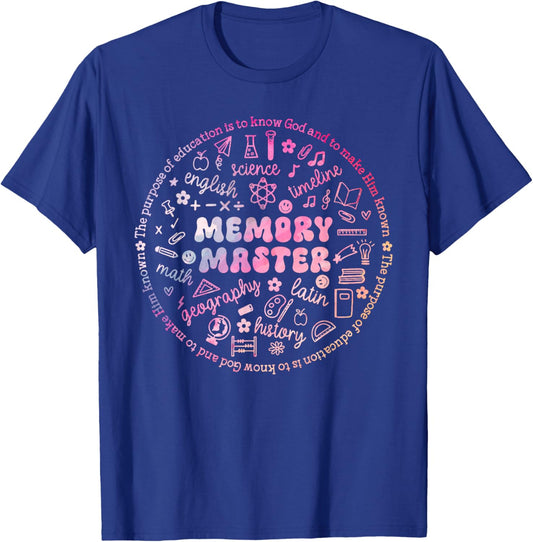 Memory Master Classical Conversation Homeschool Mom T-Shirt - T-Shirt | Royal