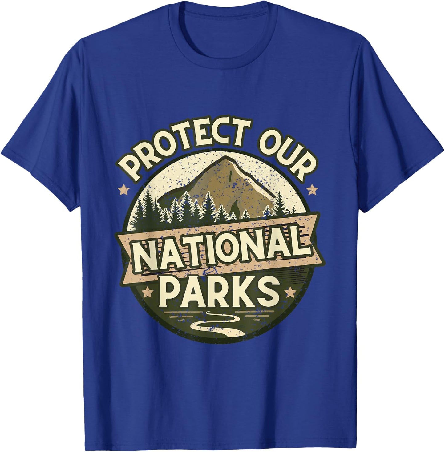 Protect Our National Parks – Hiking & Camping Conservation T-Shirt - T-Shirt | Royal