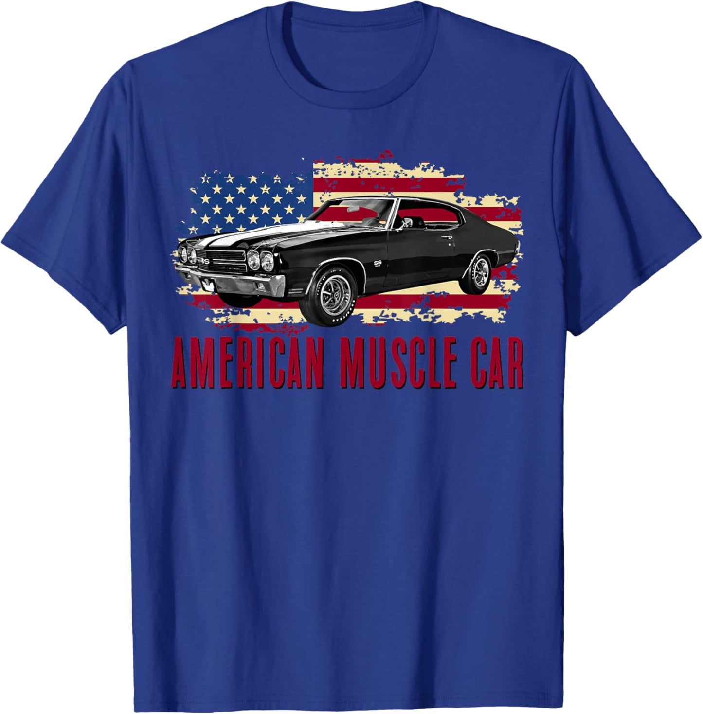 American Muscle Car Men Women Adults Teens Kids Boys Girls T-Shirt - T-Shirt | Royal