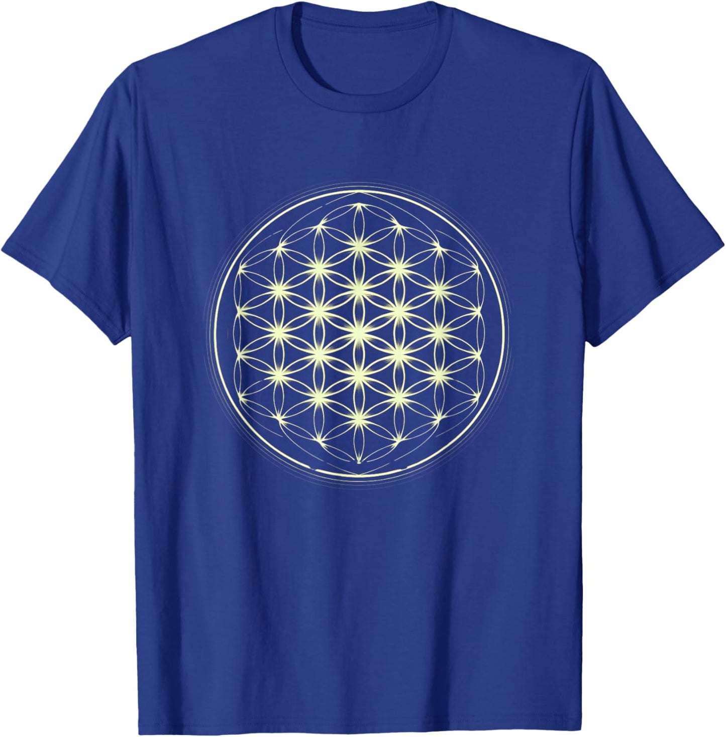 Flowers Of Life Sacred Geometry Pattern Graphic T-Shirt - T-Shirt | Royal