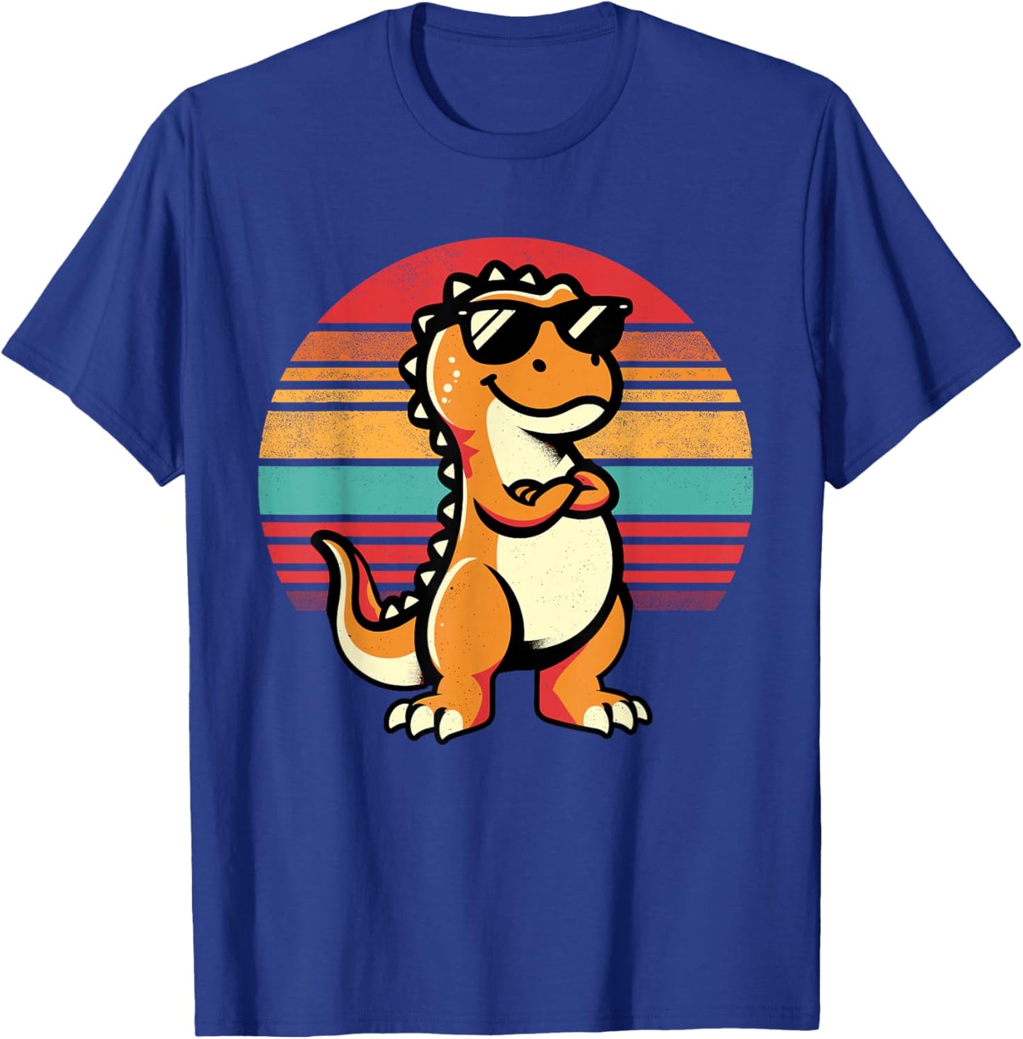 Retro Dinosaur T-Rex Funny Dinosaur T-Shirt - T-Shirt | Royal