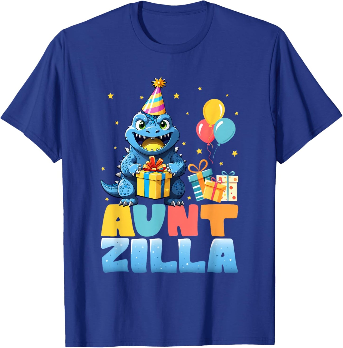 Auntzilla Funny Monster Kaiju Family Matching Birthday Women T-Shirt - T-Shirt | Royal