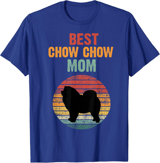 Retro Funny Chow Chow Mom Dog Lover Owner Women Girls Gift T-Shirt - T-Shirt | Royal