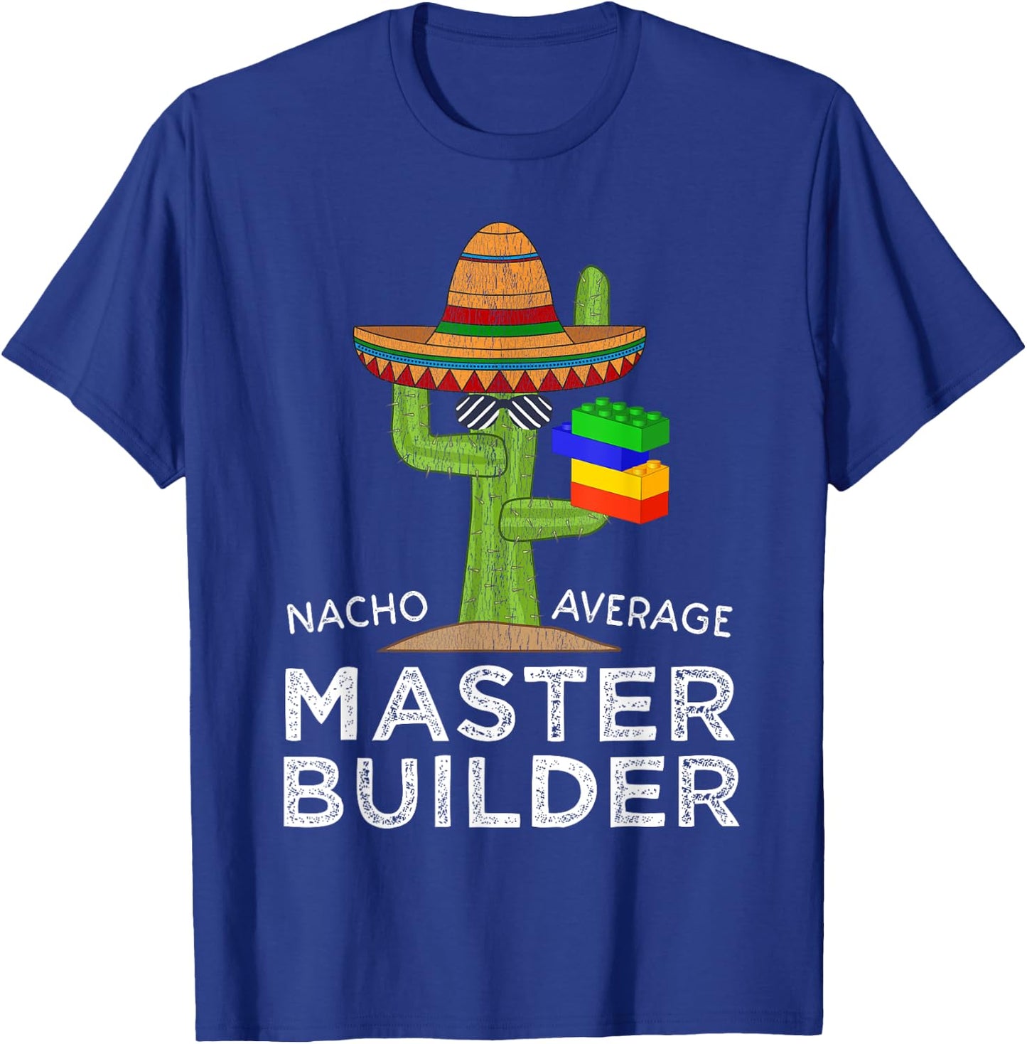 Fun Cute Building Blocks Lover Saying | Funny Master Builder T-Shirt - T-Shirt | Royal
