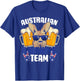 Australian Drinking Team Kangaroo Australia Flag Beer Lover T-Shirt - T-Shirt | Royal