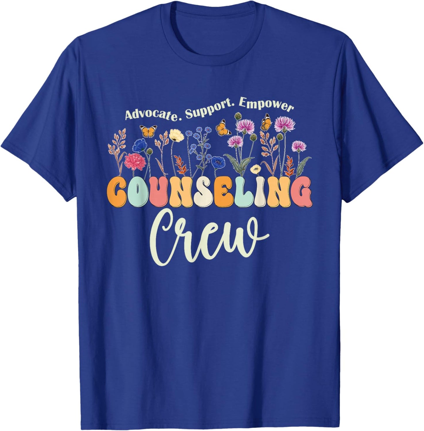Counseling Crew Funny Counseling Office School Counselor T-Shirt - T-Shirt | Royal
