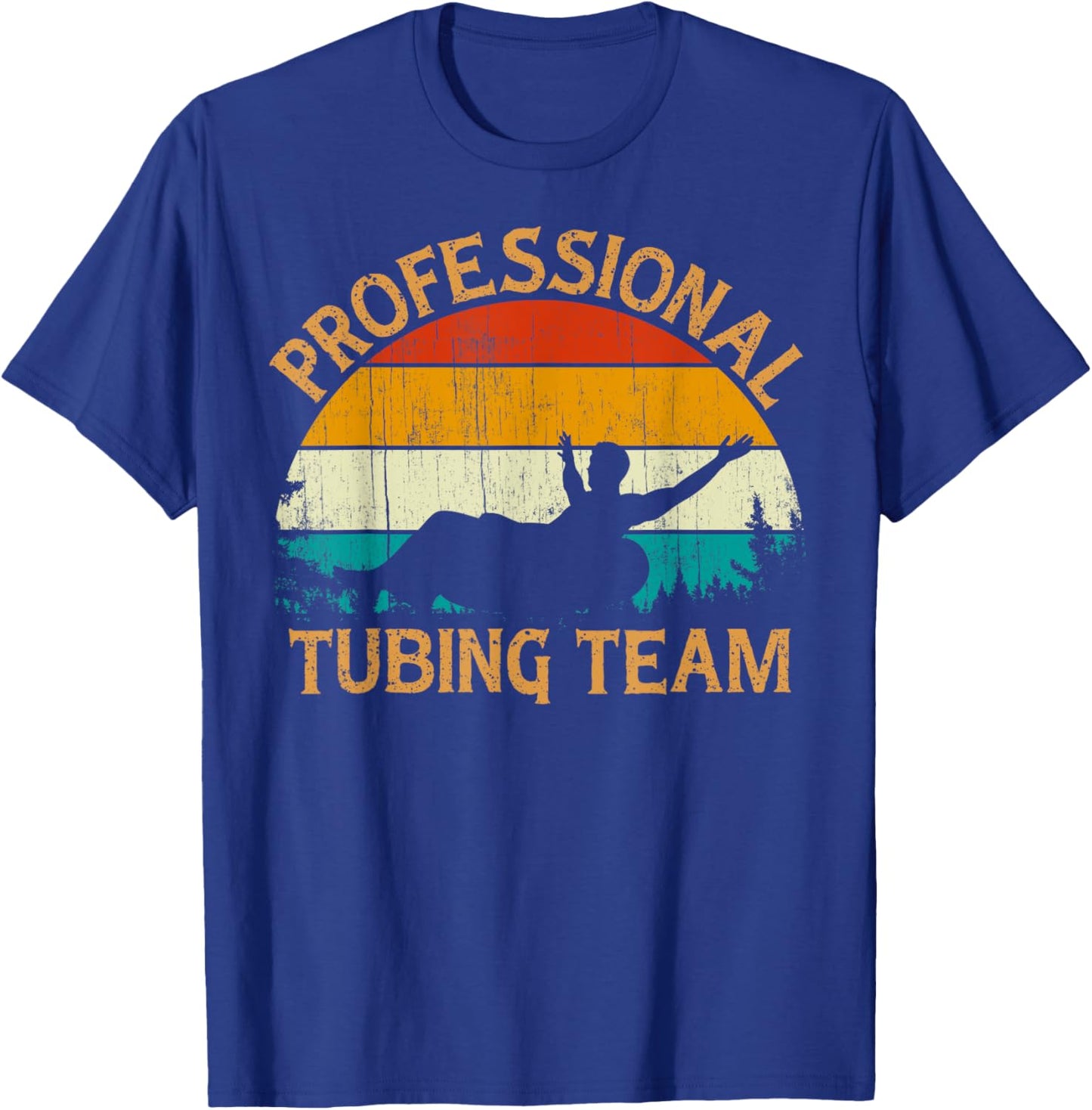 Vintage Retro Style Professional water tubing team boat T-Shirt - T-Shirt | Royal
