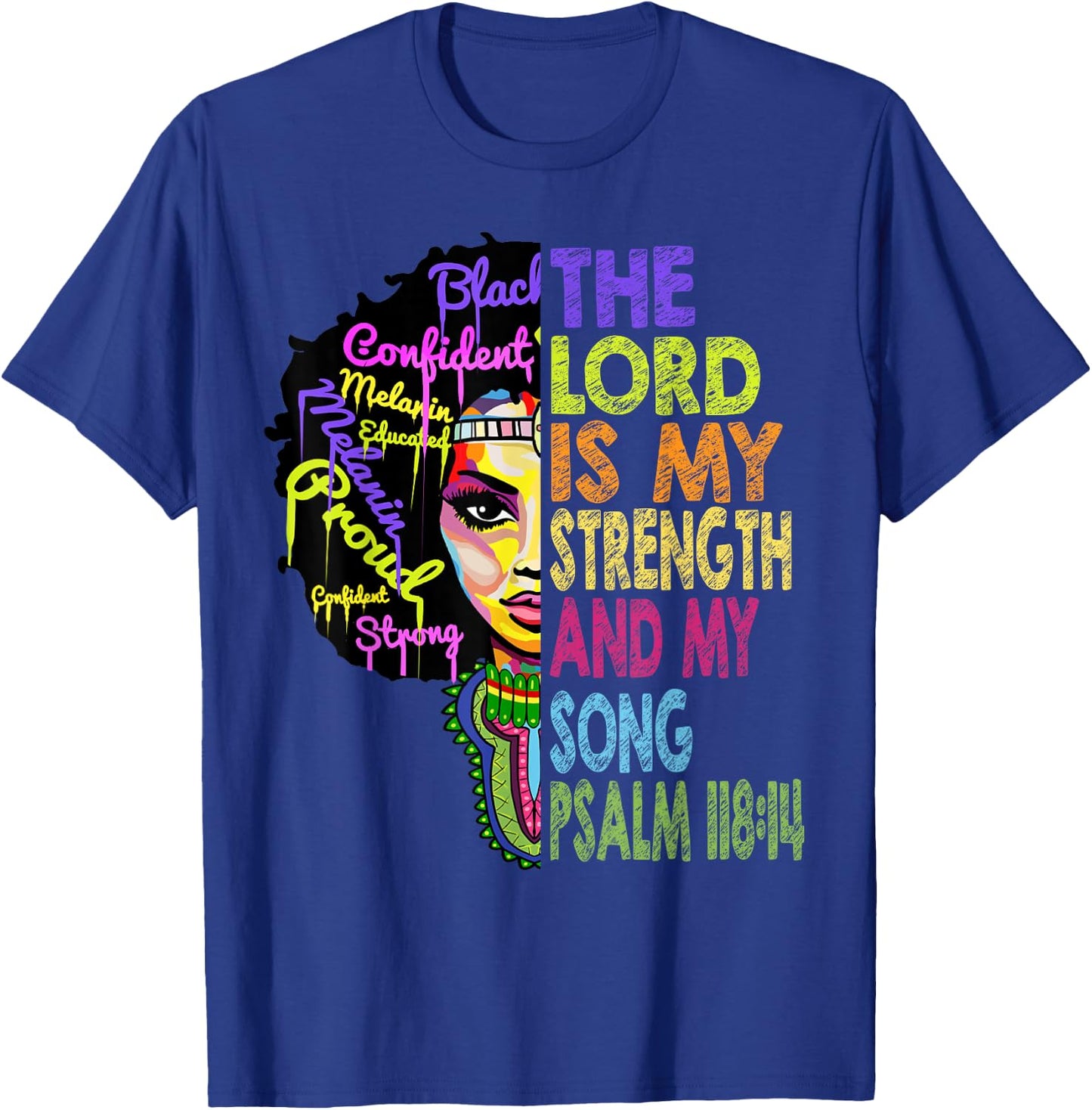 The Lord is My Strength and My Song African Christian Gifts T-Shirt - T-Shirt | Royal