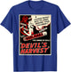 Retro Weed Art-Devil's Harvest Marijuana Weed Propaganda T-Shirt - T-Shirt | Royal