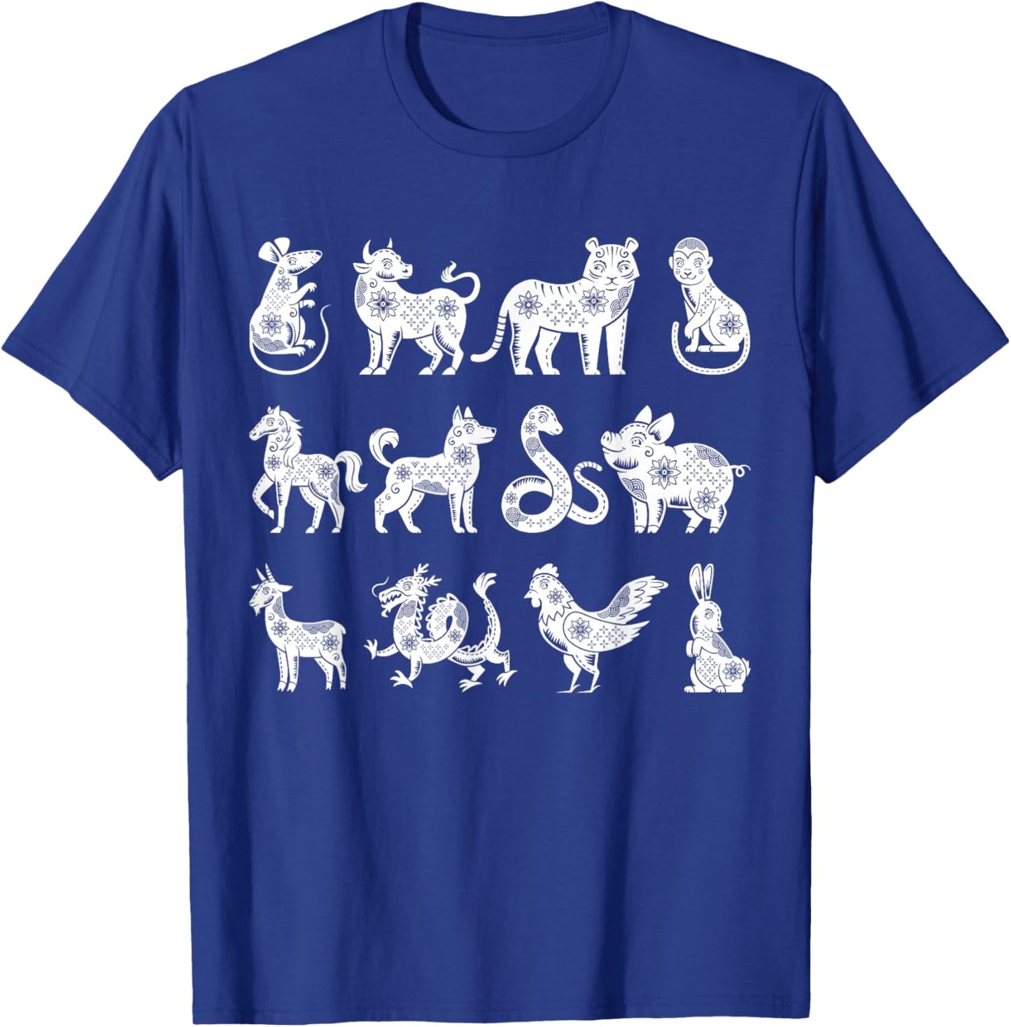 Chinese Zodiac Signs Lunar Chinese New Year T-Shirt - T-Shirt | Royal