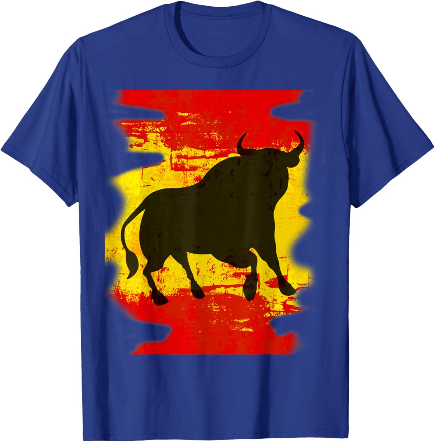 Bull El Matador Graphic Spain Flag, El Toro Festival Gift T-Shirt - T-Shirt | Royal