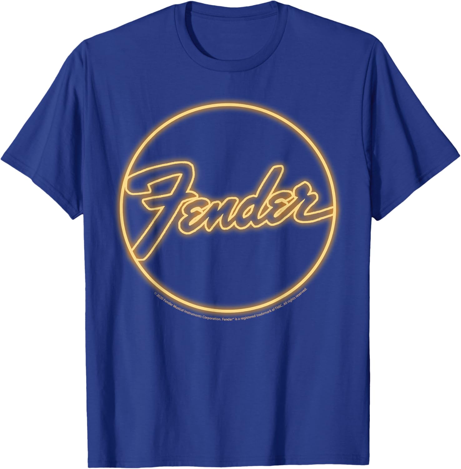 Fender Neon Logo T-Shirt - T-Shirt | Royal
