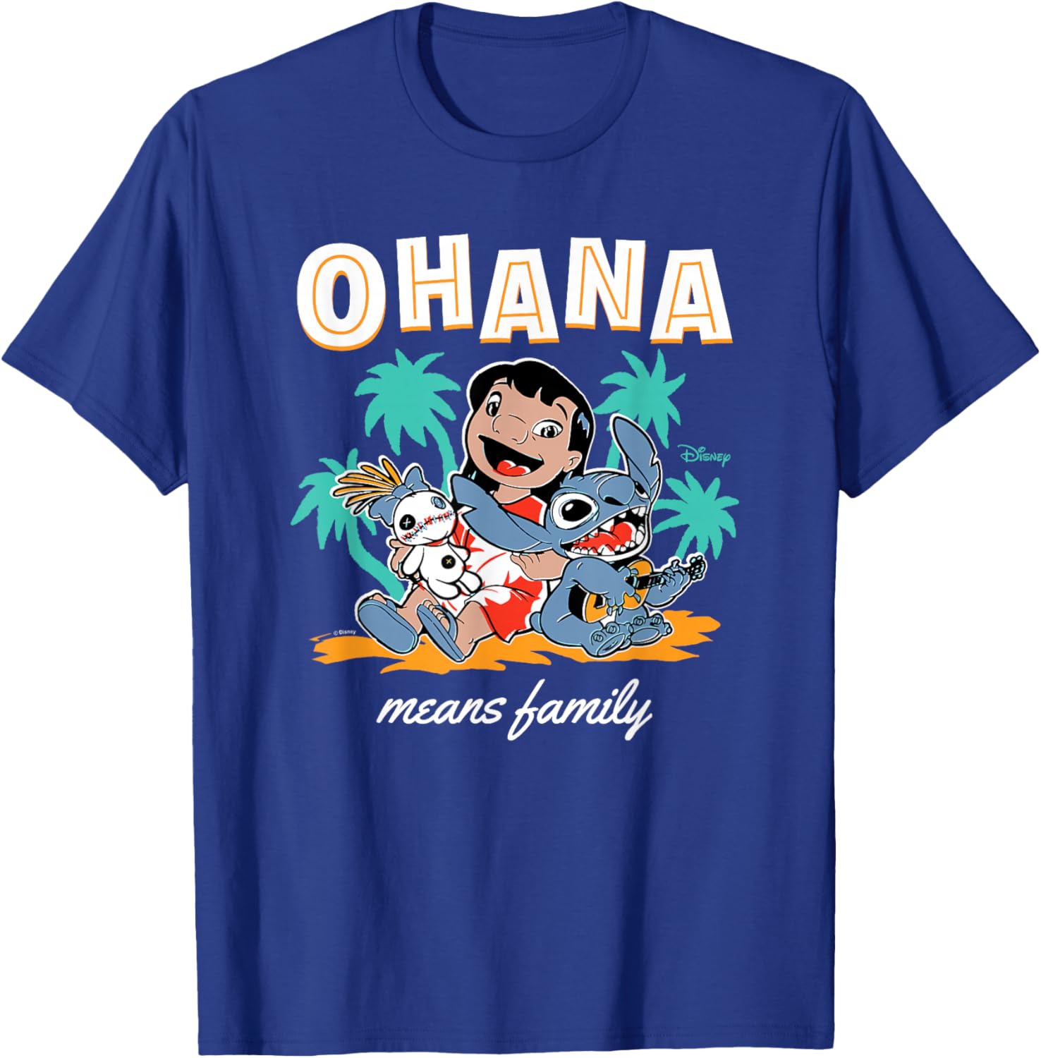 Lilo & Stitch - Ohana Means Family T-Shirt - T-Shirt | Royal