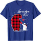 Grandpa Bear Christmas Pajama Red Buffalo Plaid T-Shirt - T-Shirt | Royal