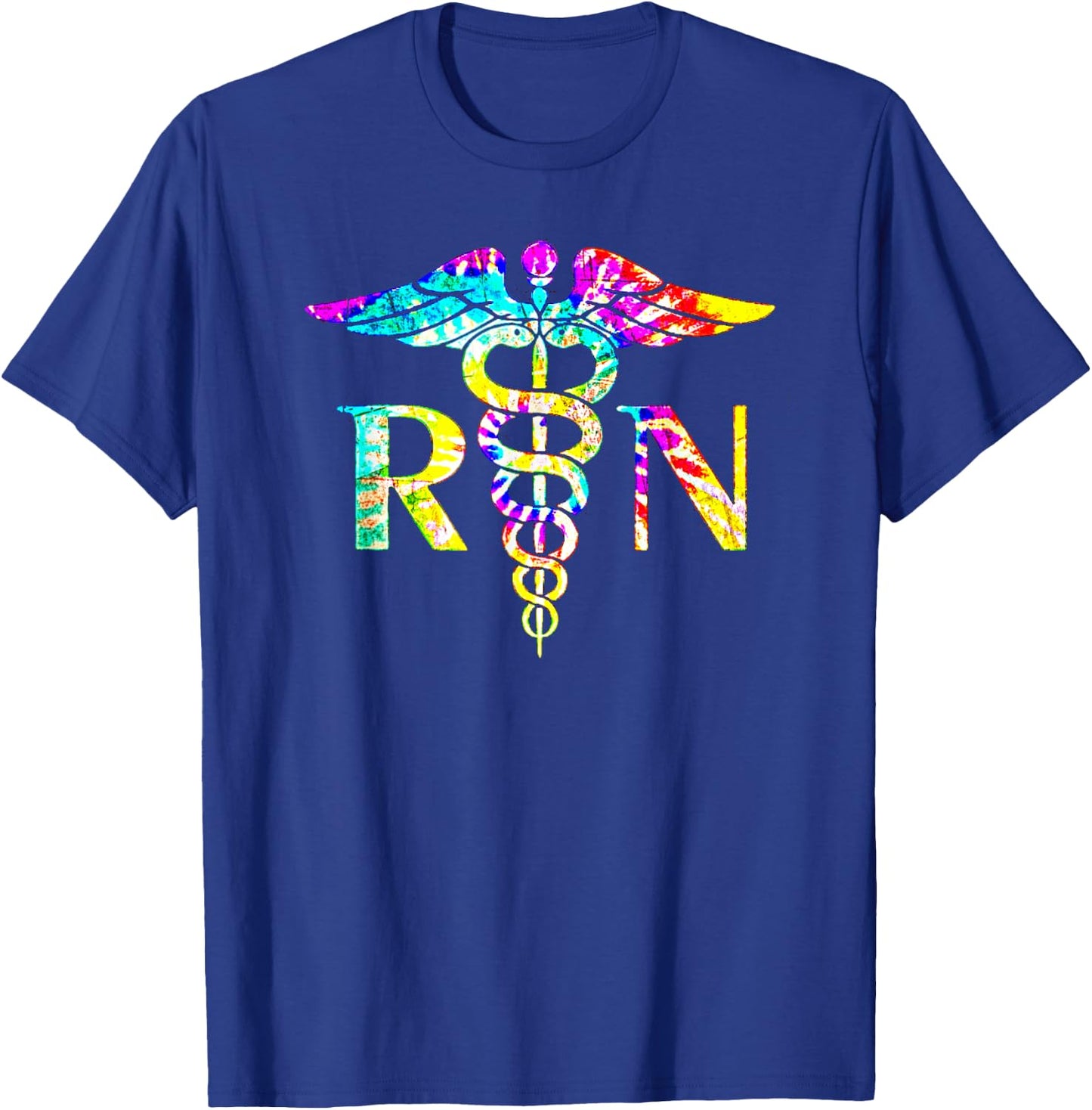 Lovely RN Registered Nurse Tie Dye Small T-Shirt - T-Shirt | Royal