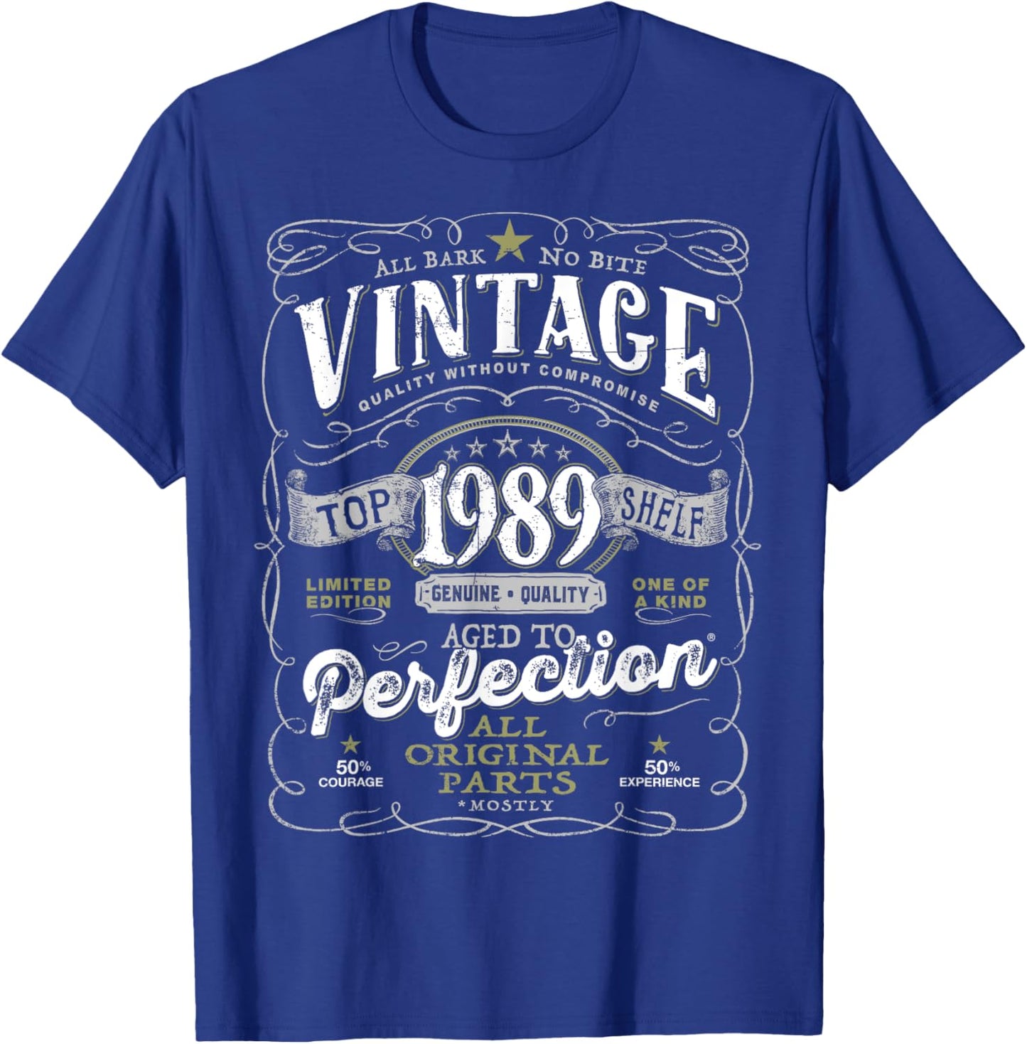 35th Birthday Top , Vintage 1989 Aged to Perfection T-Shirt - T-Shirt | Royal