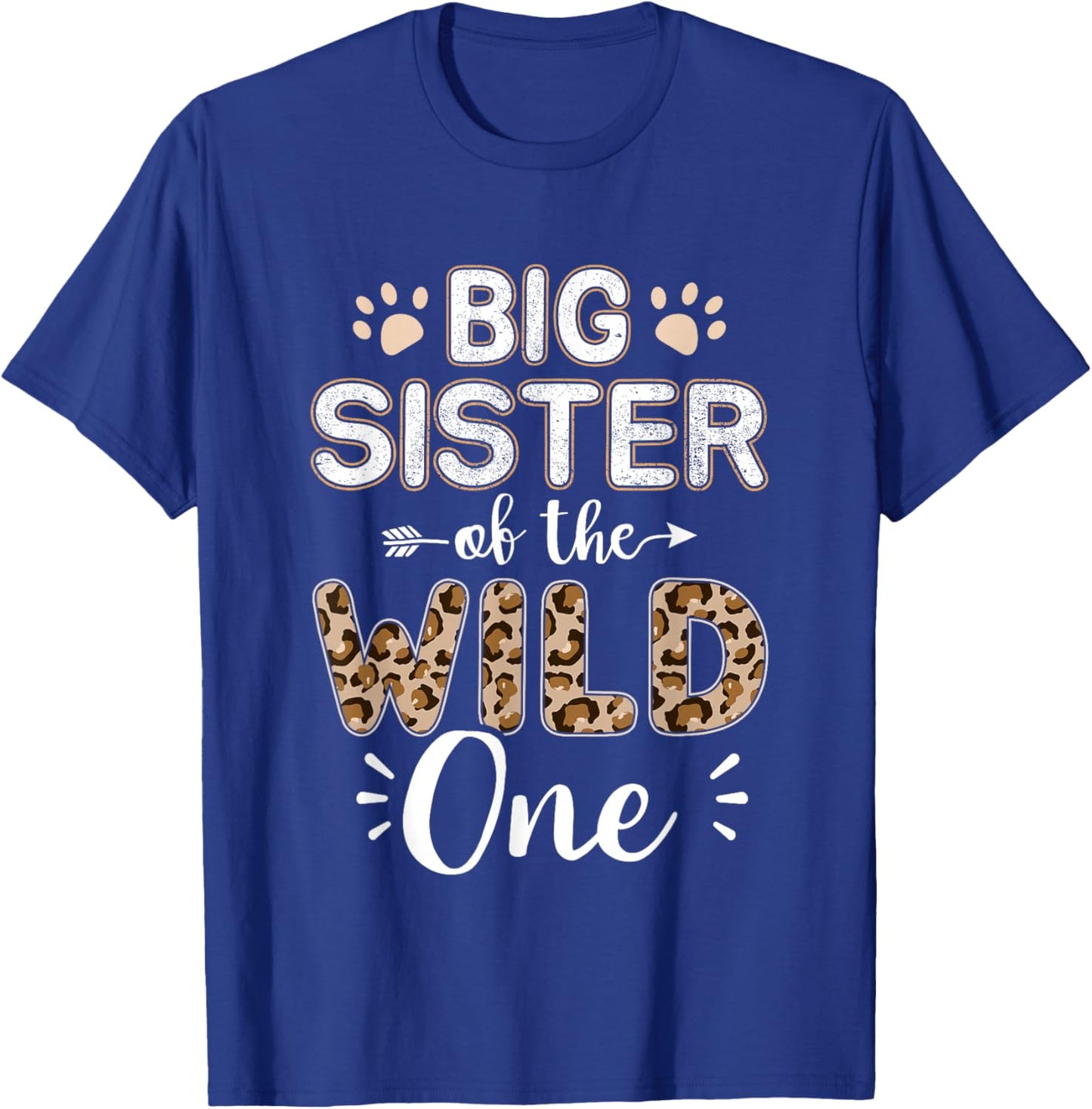Big sister of wild one birthday girl matching family party T-Shirt - T-Shirt | Royal