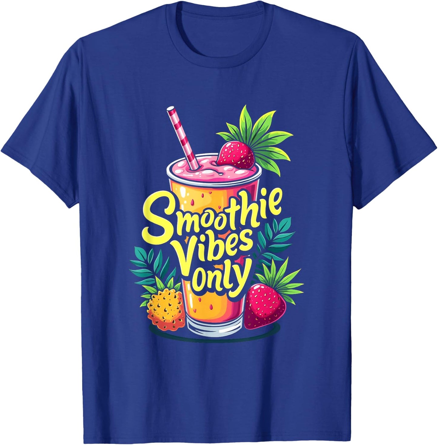 Smoothie Vibes Only Health Drink Vegan Life T-Shirt - T-Shirt | Royal