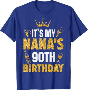 Grandma It's My Nana's 90th Birthday 1935 90 Years Old T-Shirt - T-Shirt | Royal