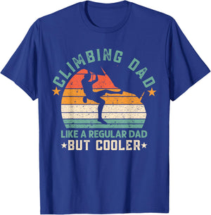 Rock Climbing Dad Boulder Mountain Adventure Bouldering T-Shirt - T-Shirt | Royal
