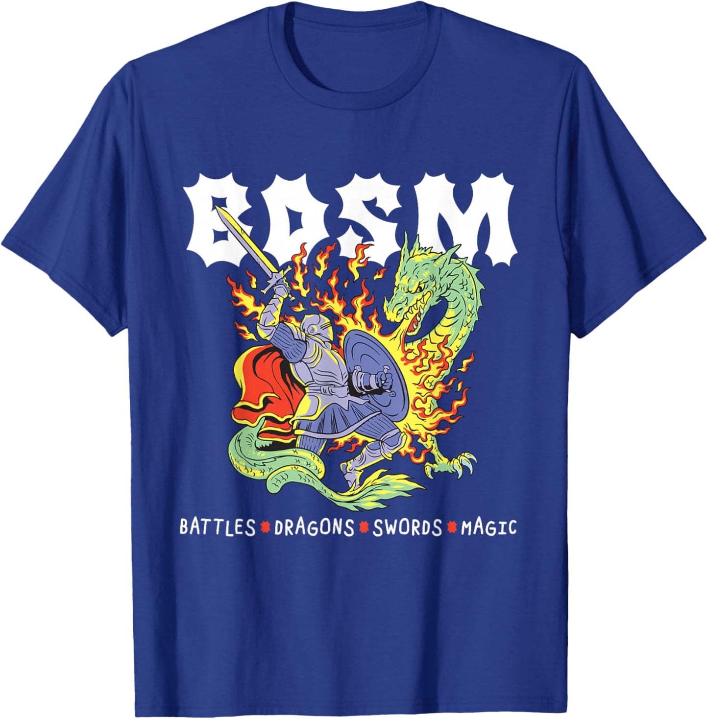 BDSM Battles Dragons Swords Magic RPG Fantasy Knight Dragon T-Shirt - T-Shirt | Royal
