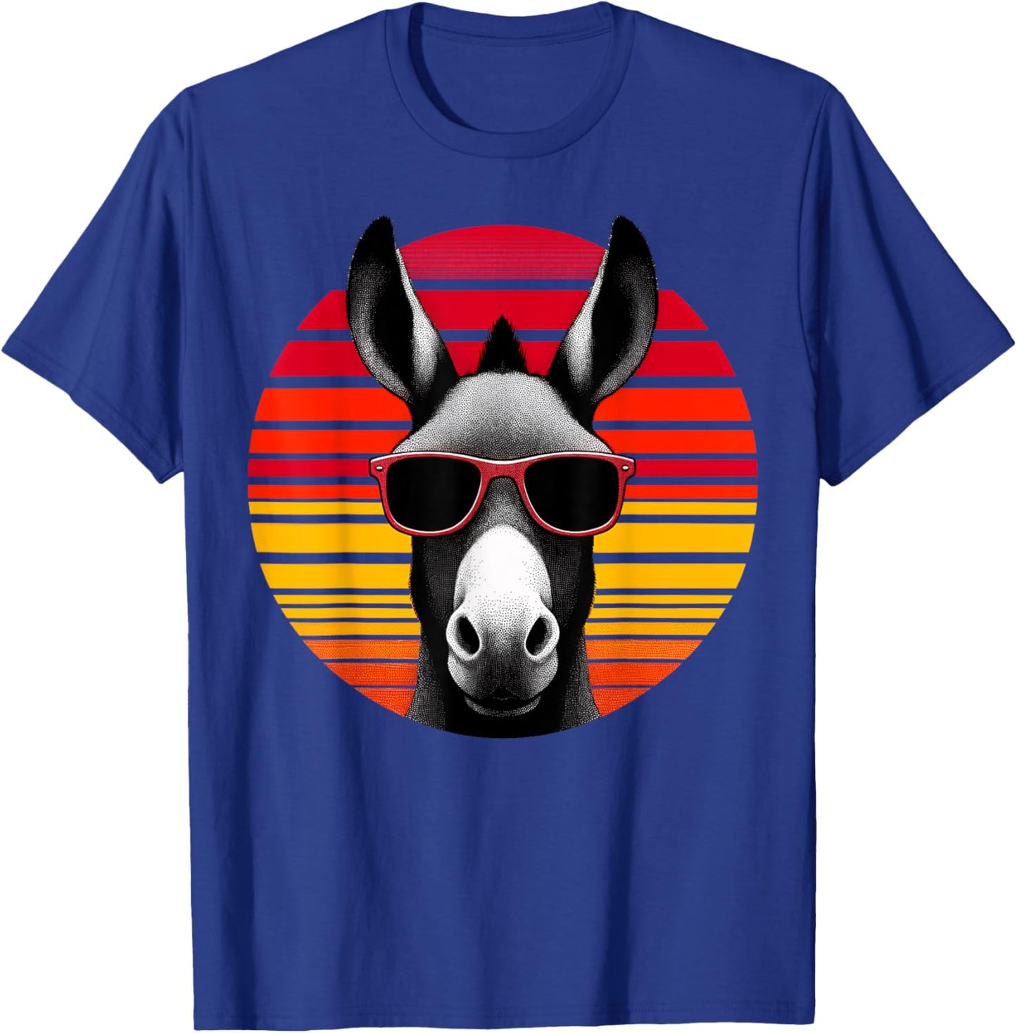 Mule Retro Vintage Sunset Animal Sunglasses 70s T-Shirt - T-Shirt | Royal