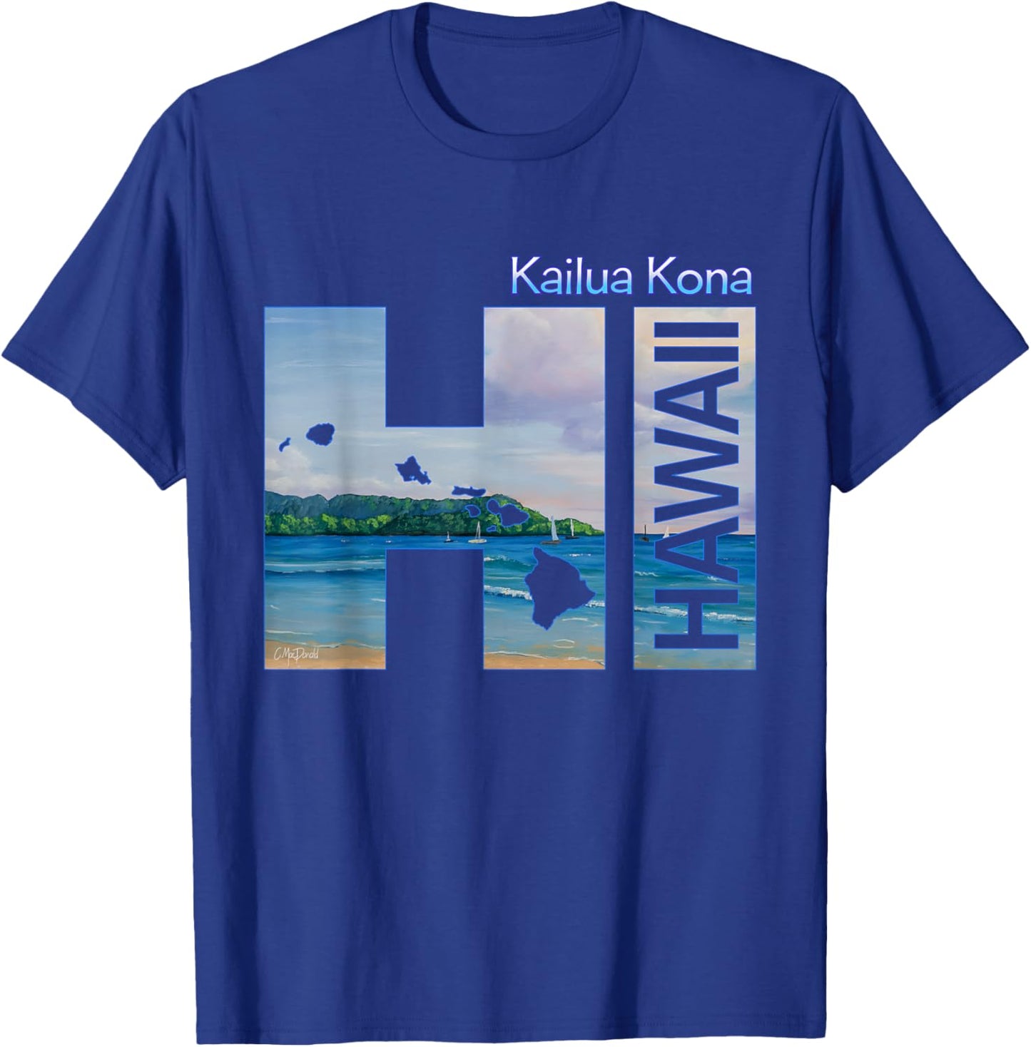 Kailua Kona HI Hawaii Aloha State Vacation T-Shirt - T-Shirt | Royal