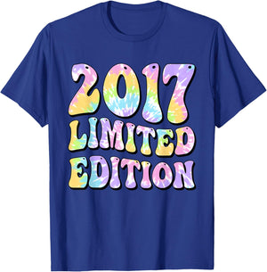 8th Birthday Girl 2017 Limited Edition Awesome Since 2017 T-Shirt - T-Shirt | Royal