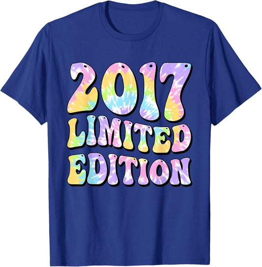 8th Birthday Girl 2017 Limited Edition Awesome Since 2017 T-Shirt - T-Shirt | Royal