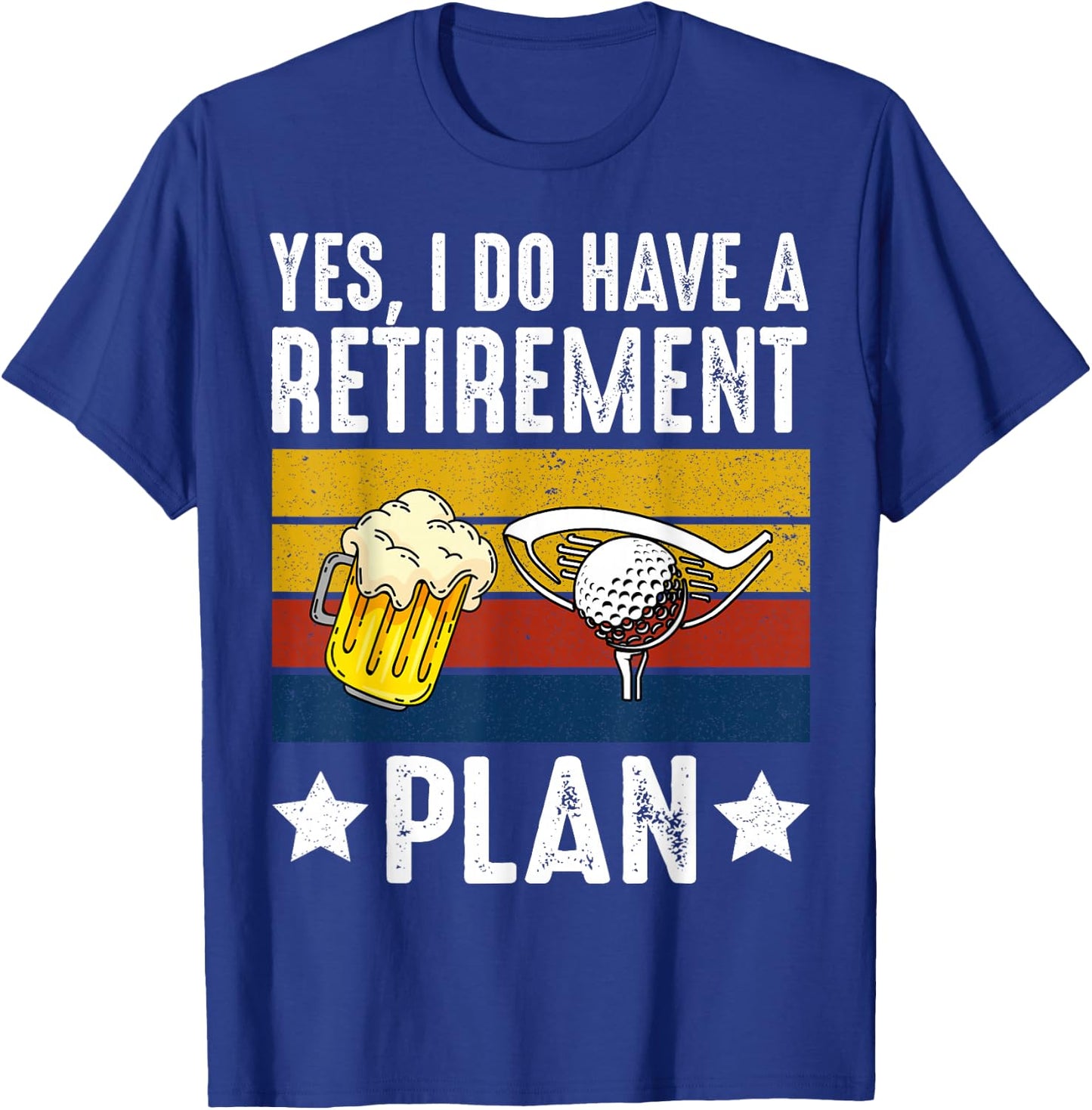 Retirement Golf Gag Gifts - Golf Lover Golfer Novelty T-Shirt - T-Shirt | Royal