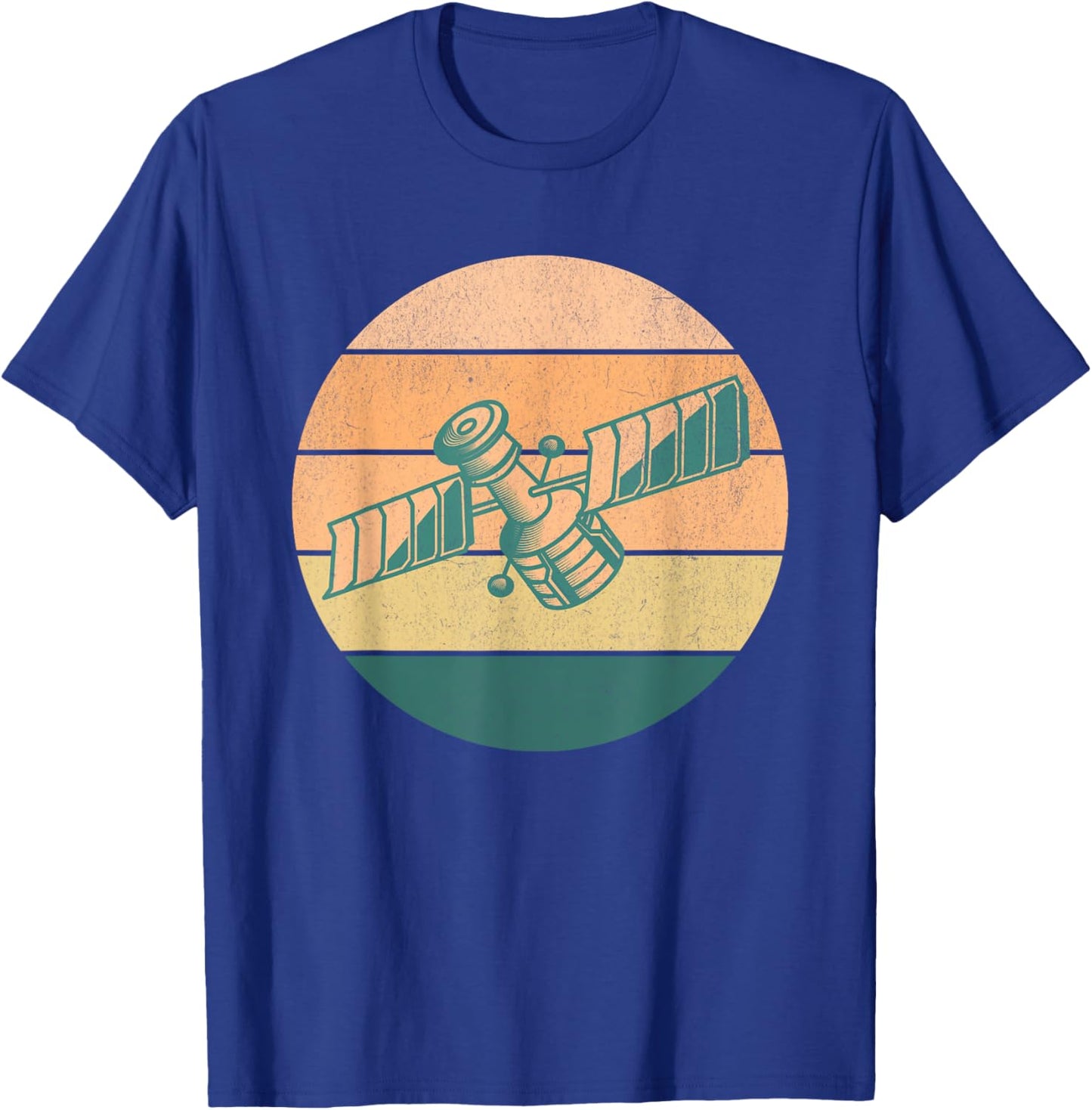 Retro Space Satellite Engineer T-Shirt - T-Shirt | Royal