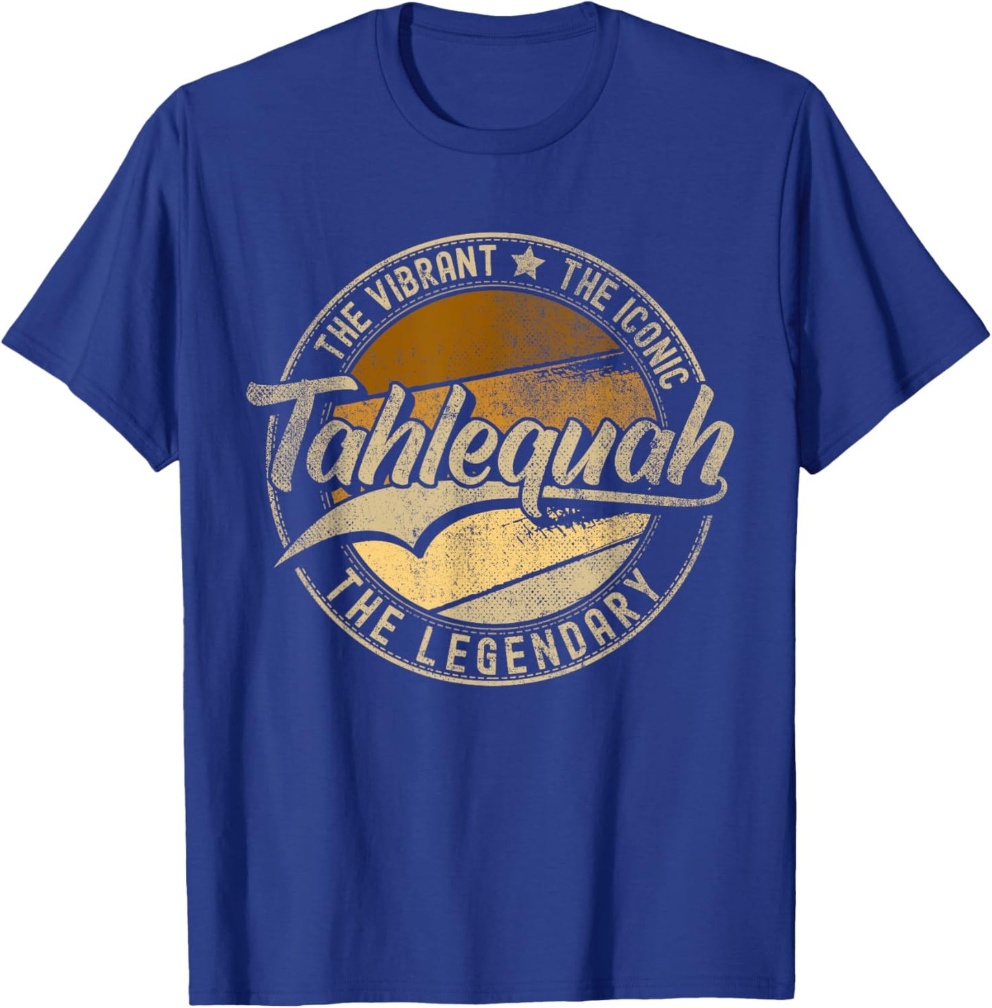Tahlequah OK | Oklahoma | Vintage Distressed T-Shirt - T-Shirt | Royal