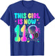 This Girl is Now 11 Year Old Music Themed Birthday Party T-Shirt - T-Shirt | Royal