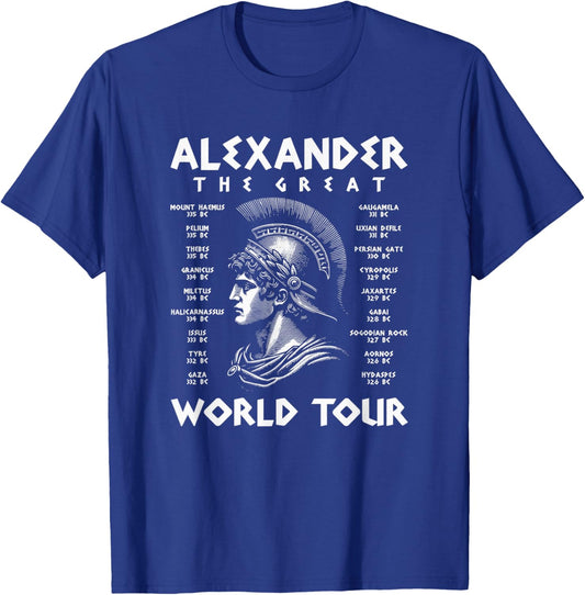 Alexander The Great World Tour Funny T-Shirt - T-Shirt | Royal
